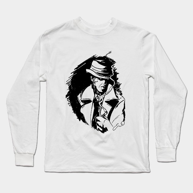 robot detective Long Sleeve T-Shirt by inkpocket